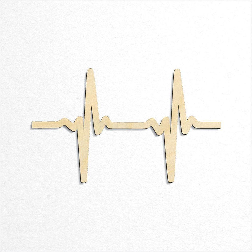 Wooden EKG Heart Beat craft shape available in sizes of 4 inch and up