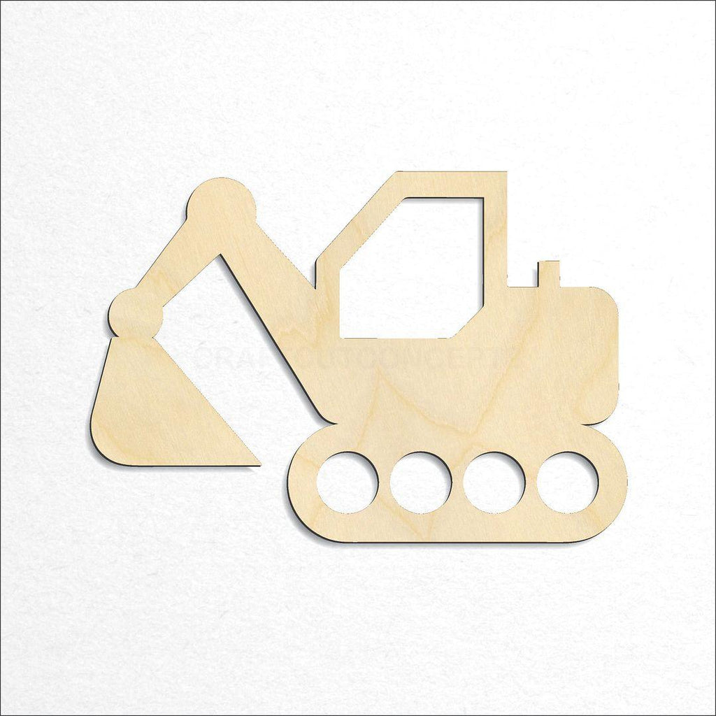 Wooden Toy Excavator craft shape available in sizes of 2 inch and up