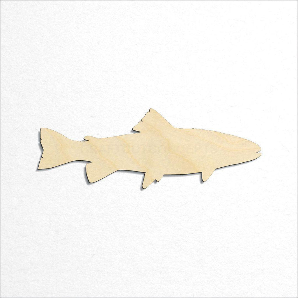 Wooden Trout craft shape available in sizes of 2 inch and up