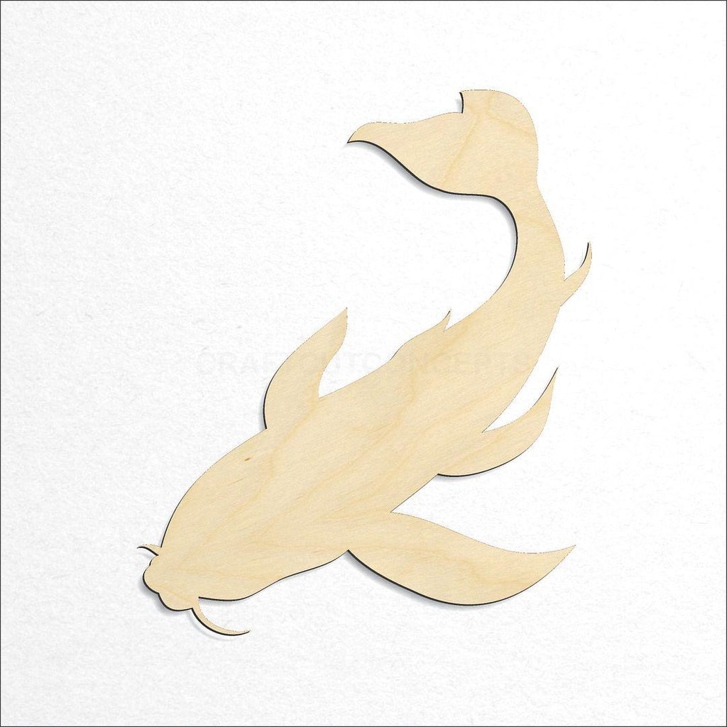 Wooden Coy Fish craft shape available in sizes of 3 inch and up