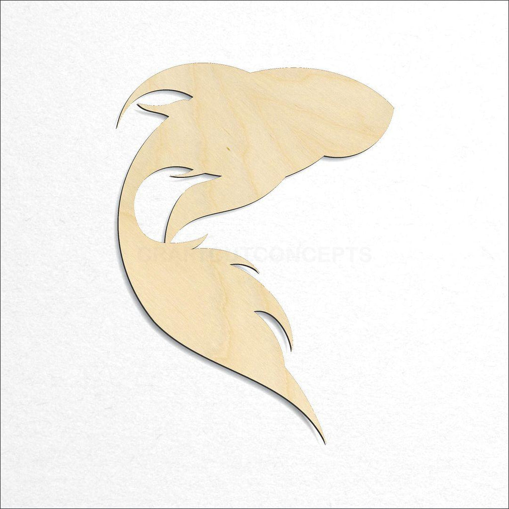 Wooden Koi Fish craft shape available in sizes of 3 inch and up
