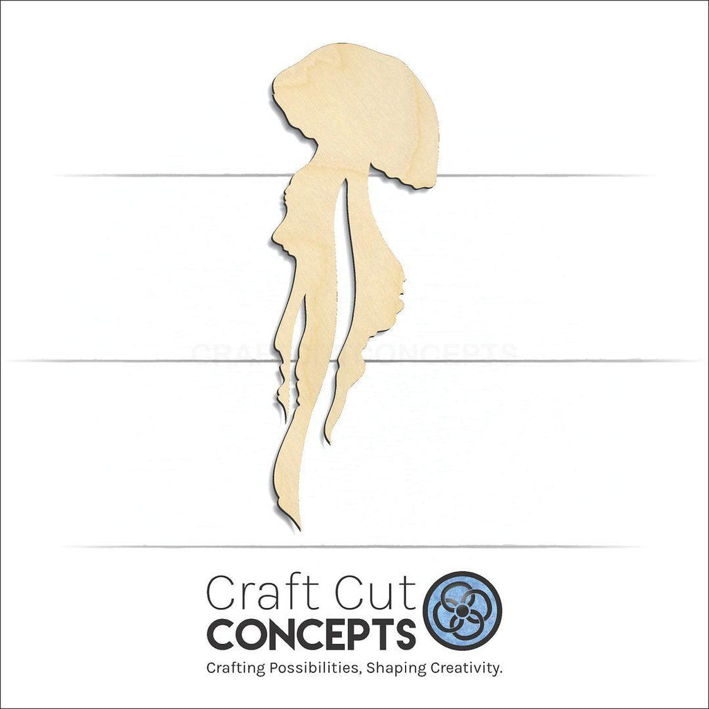 Craft Cut Concepts Logo under a wood Jelly Fish craft shape and blank