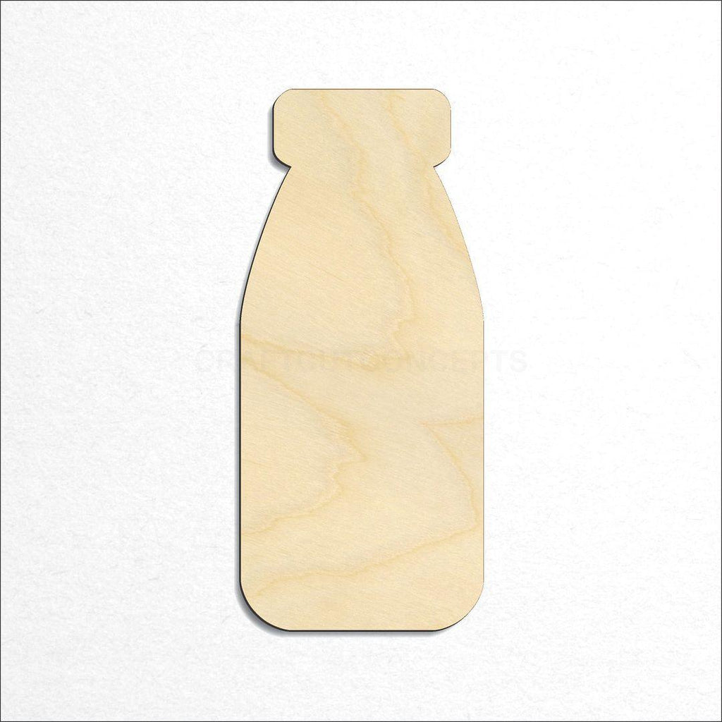Wooden Old Milk Bottle craft shape available in sizes of 2 inch and up