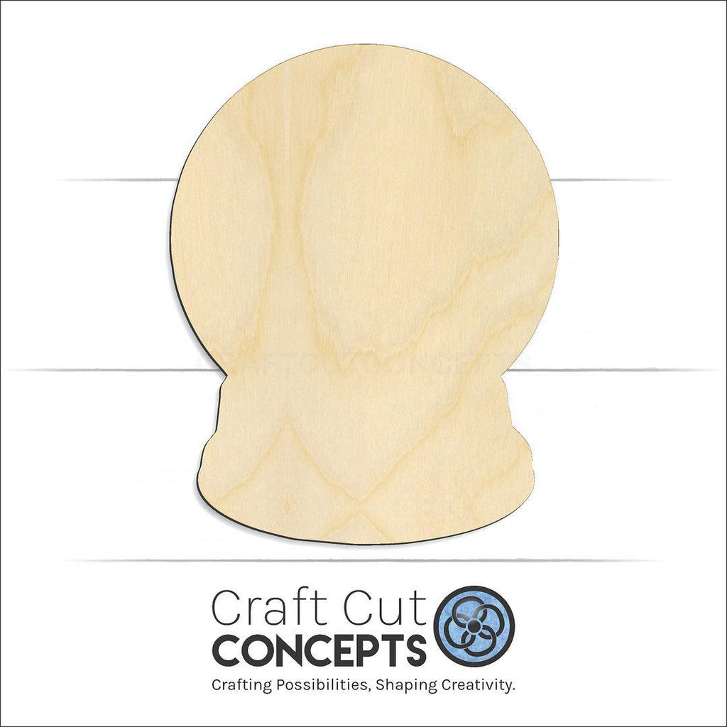 Craft Cut Concepts Logo under a wood Snowglobe craft shape and blank