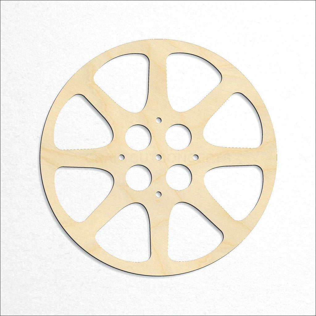 Wooden Film Reel craft shape available in sizes of 3 inch and up