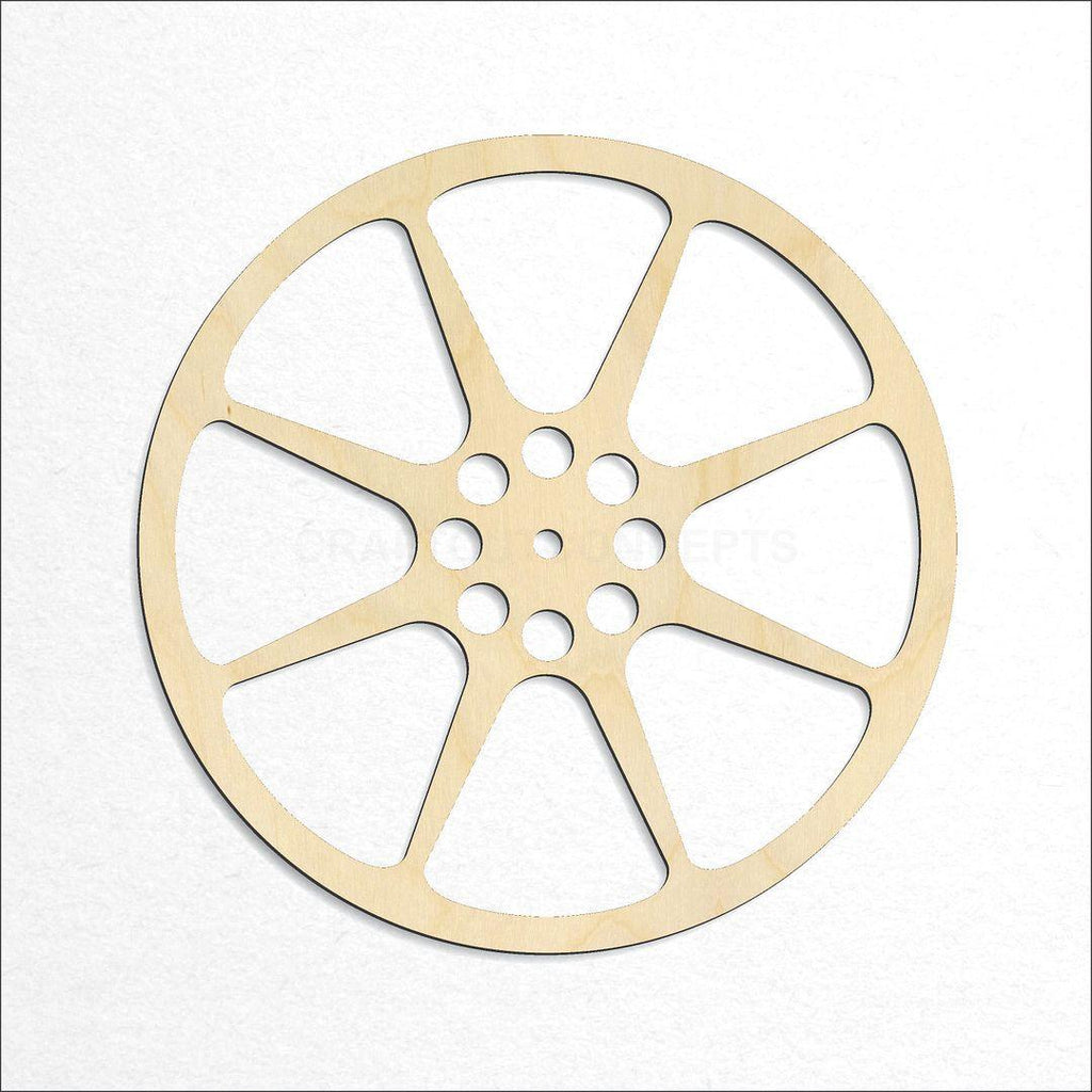 Wooden Film Reel craft shape available in sizes of 4 inch and up