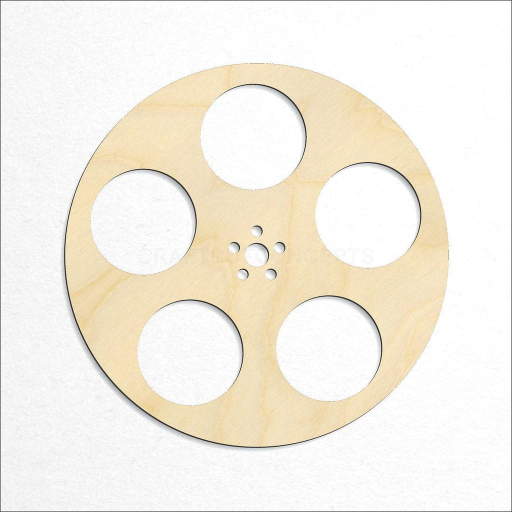 Wooden Film Reel craft shape available in sizes of 2 inch and up