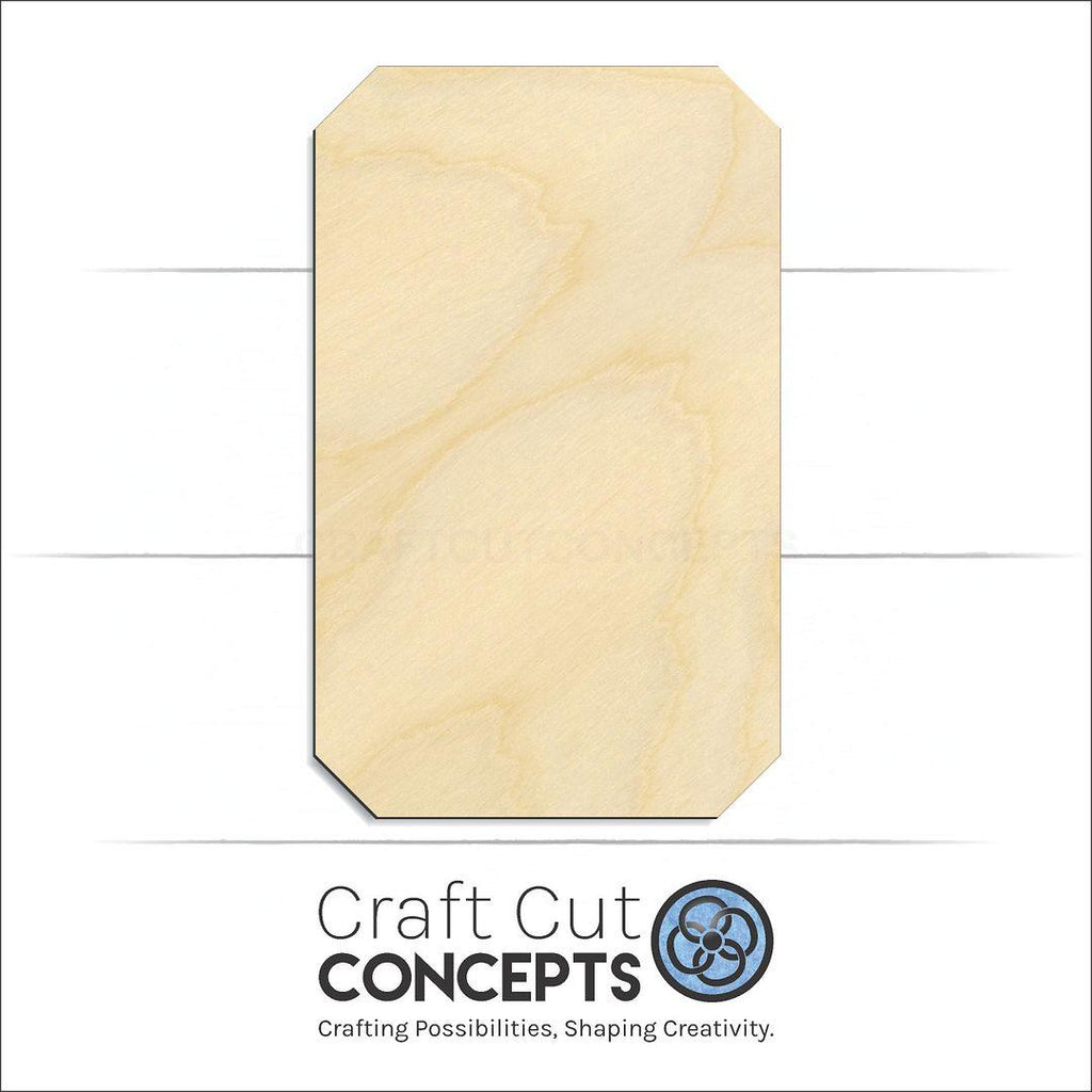 Craft Cut Concepts Logo under a wood Gem-Rectangle craft shape and blank