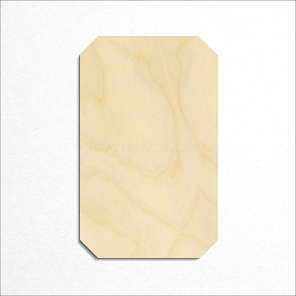 Wooden Gem-Rectangle craft shape available in sizes of 1 inch and up