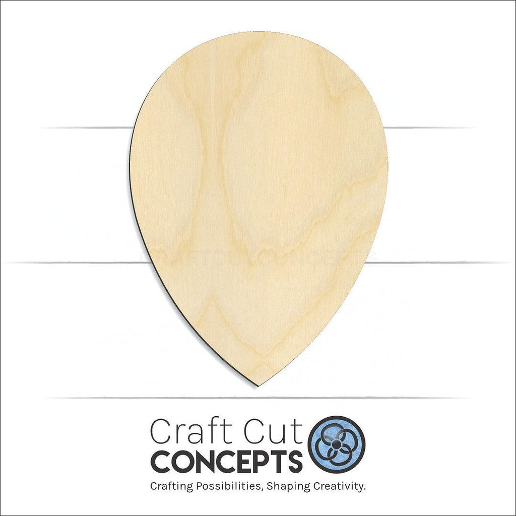 Craft Cut Concepts Logo under a wood Gem-Pear craft shape and blank