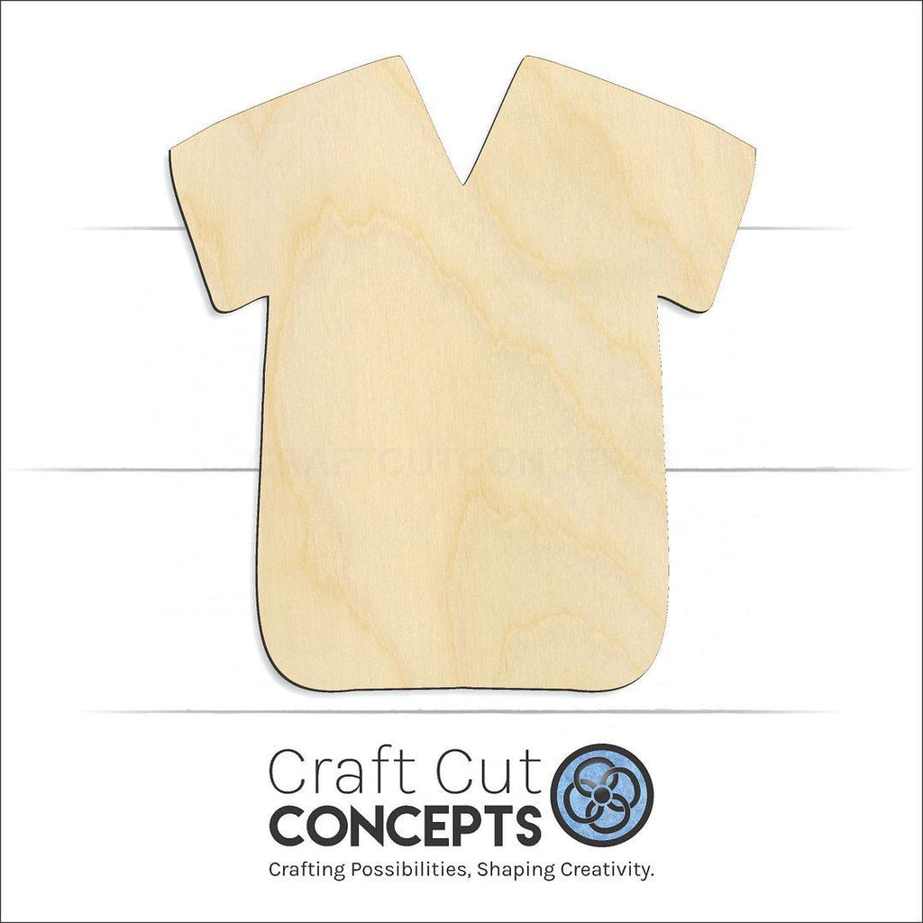 Craft Cut Concepts Logo under a wood Srub Shirt craft shape and blank