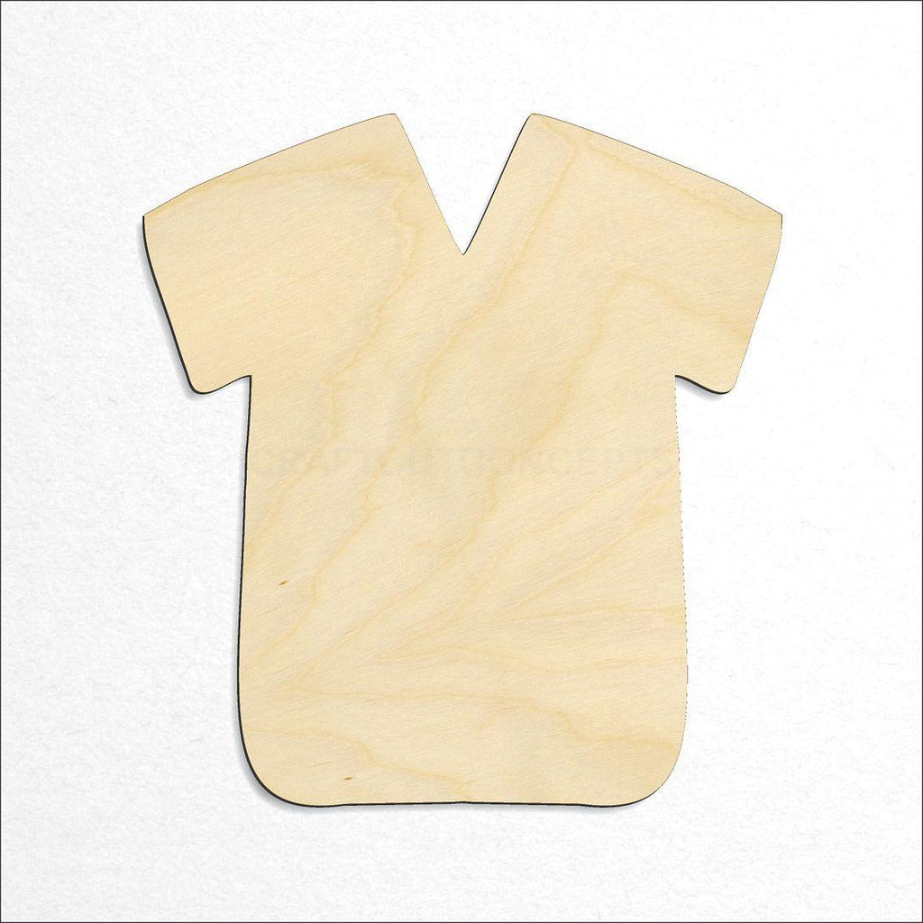 Wooden Srub Shirt craft shape available in sizes of 1 inch and up