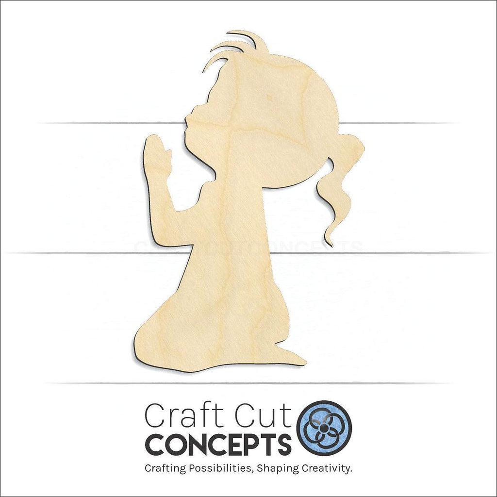 Craft Cut Concepts Logo under a wood Child Praying craft shape and blank