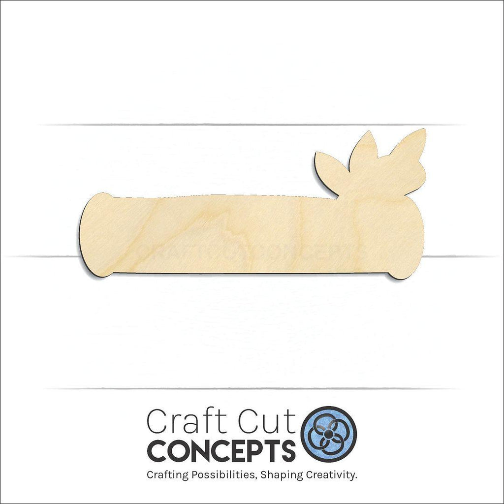 Craft Cut Concepts Logo under a wood Log with leaves craft shape and blank