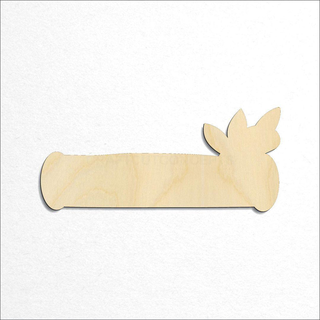 Wooden Log with leaves craft shape available in sizes of 2 inch and up