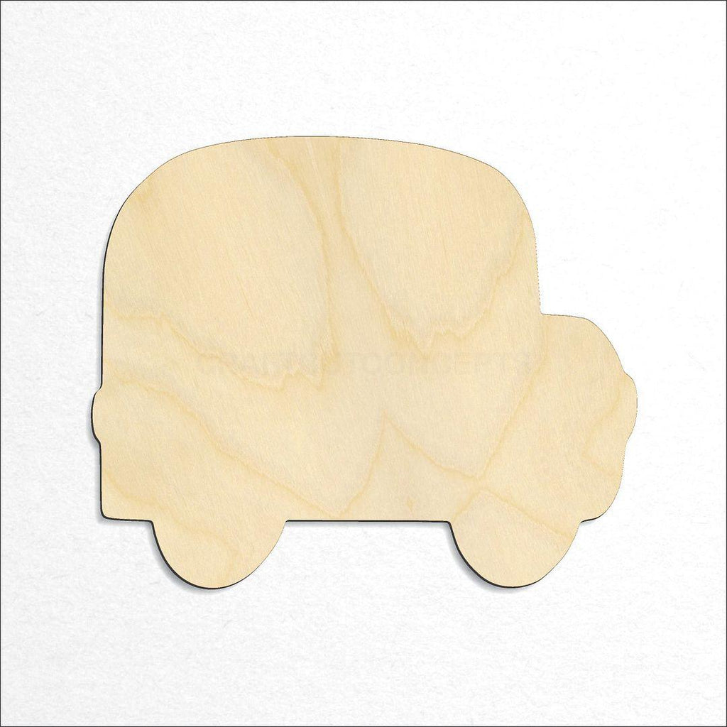 Wooden School Bus craft shape available in sizes of 2 inch and up