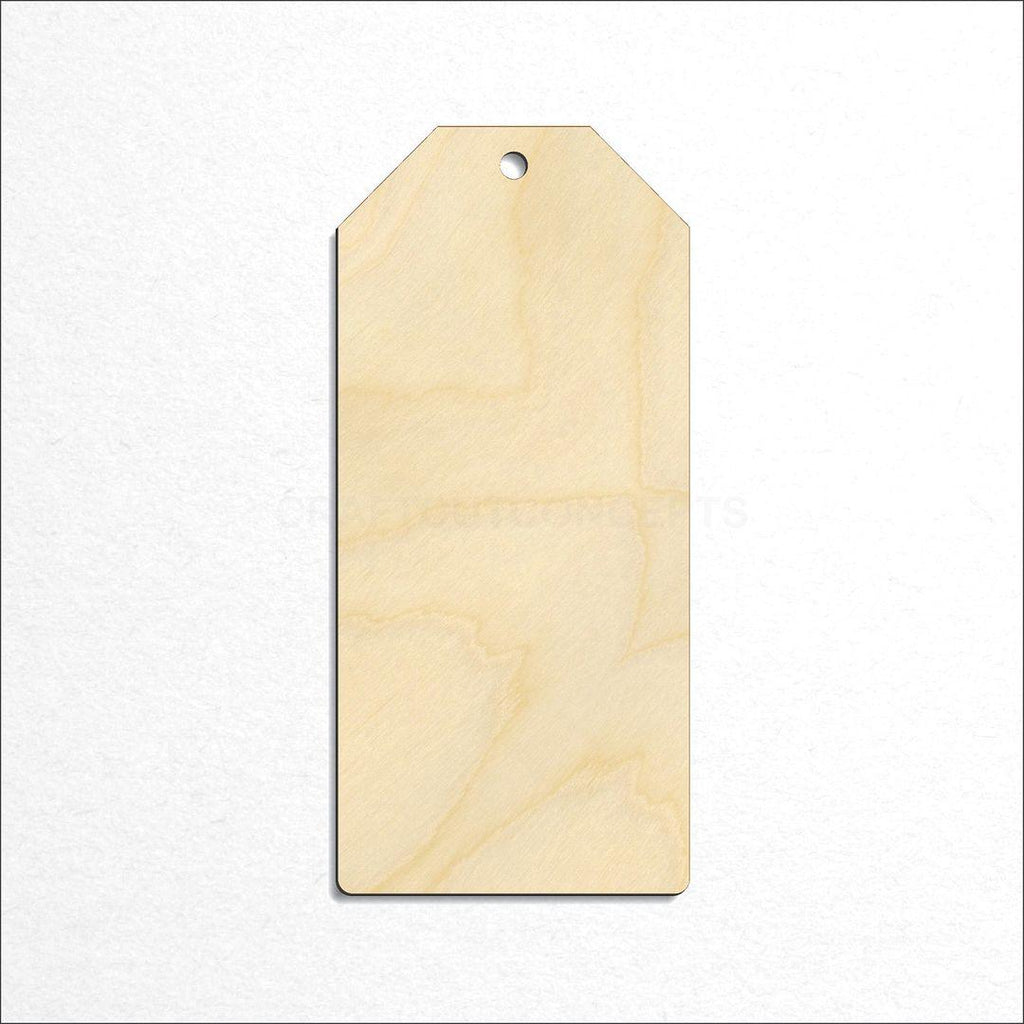 Wooden Long Tag craft shape available in sizes of 1 inch and up