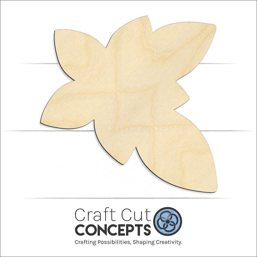 Craft Cut Concepts Logo under a wood plumeria craft shape and blank