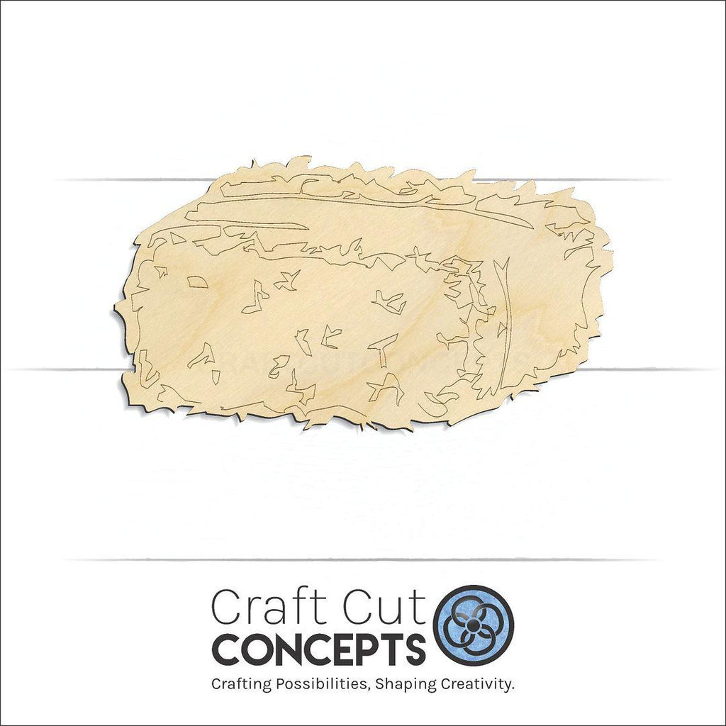 Craft Cut Concepts Logo under a wood Hay Bale craft shape and blank