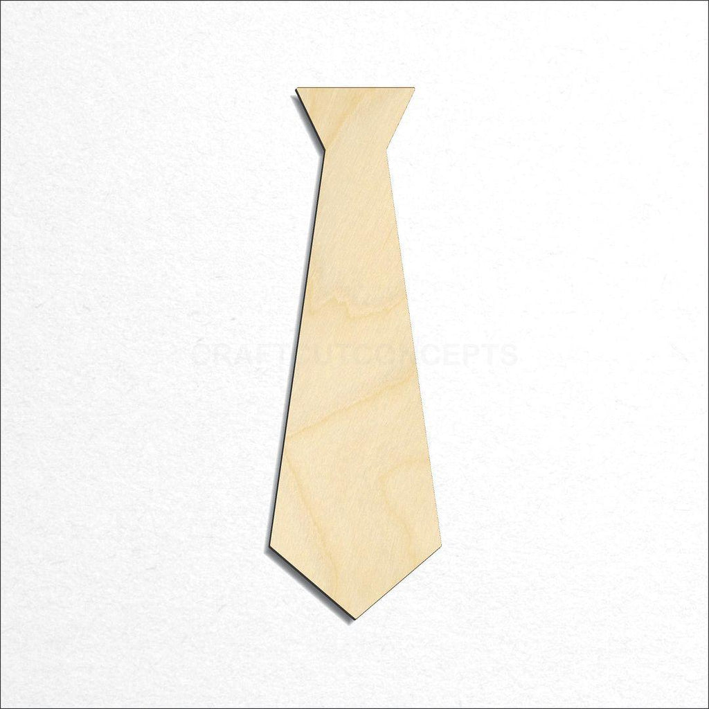 Wooden Dress Tie craft shape available in sizes of 2 inch and up