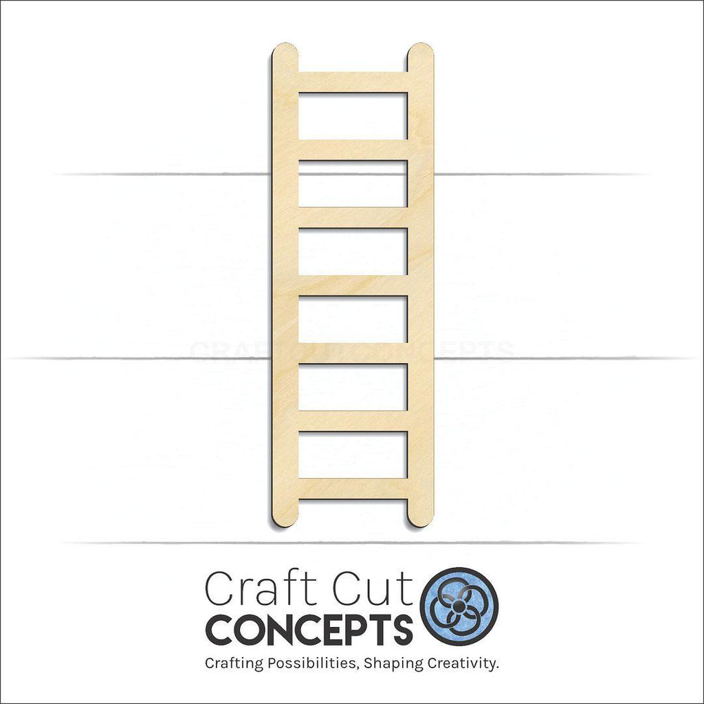 Craft Cut Concepts Logo under a wood Ladder craft shape and blank