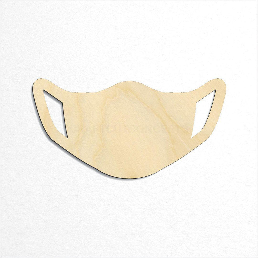 Wooden Medical Face Mask craft shape available in sizes of 3 inch and up