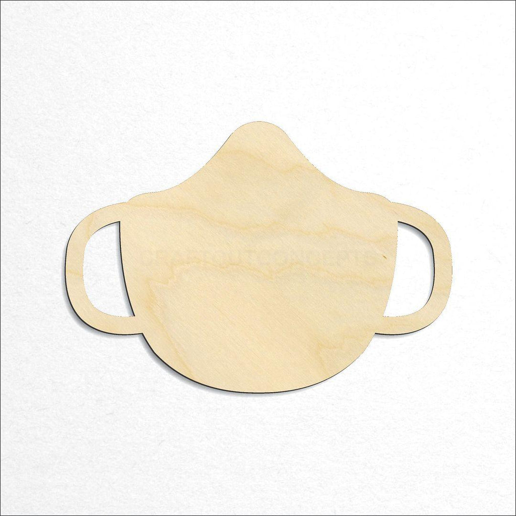 Wooden Medical Face Mask craft shape available in sizes of 3 inch and up