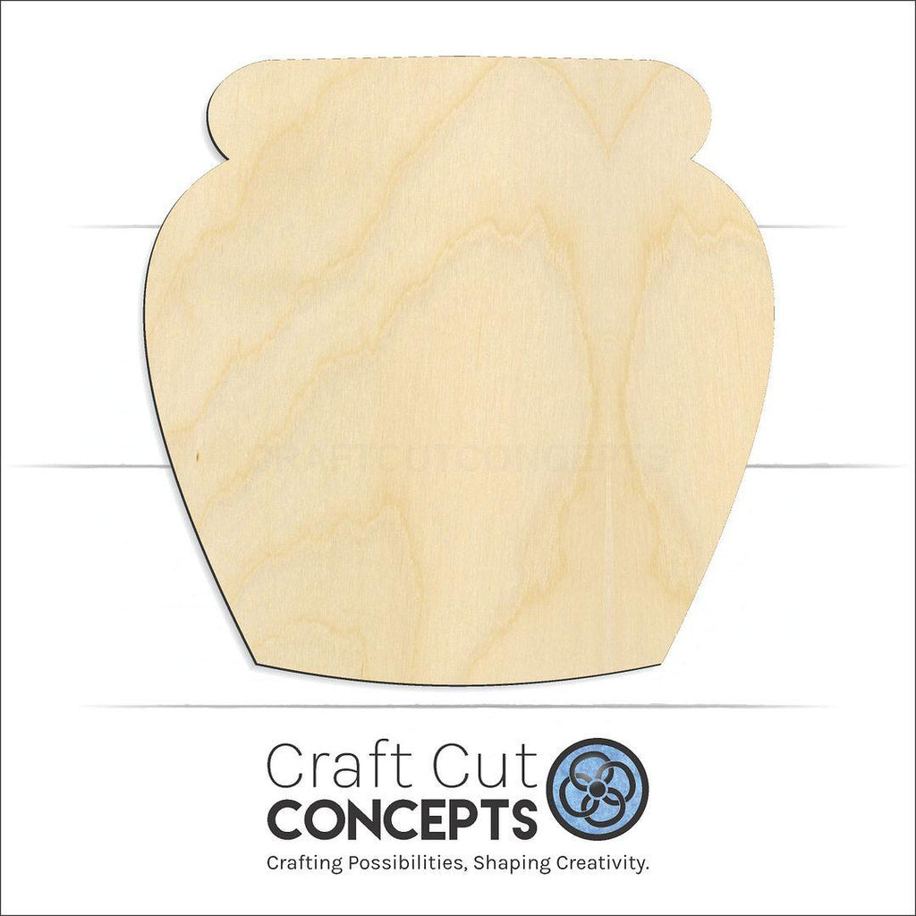 Craft Cut Concepts Logo under a wood Honey Flower Pot craft shape and blank