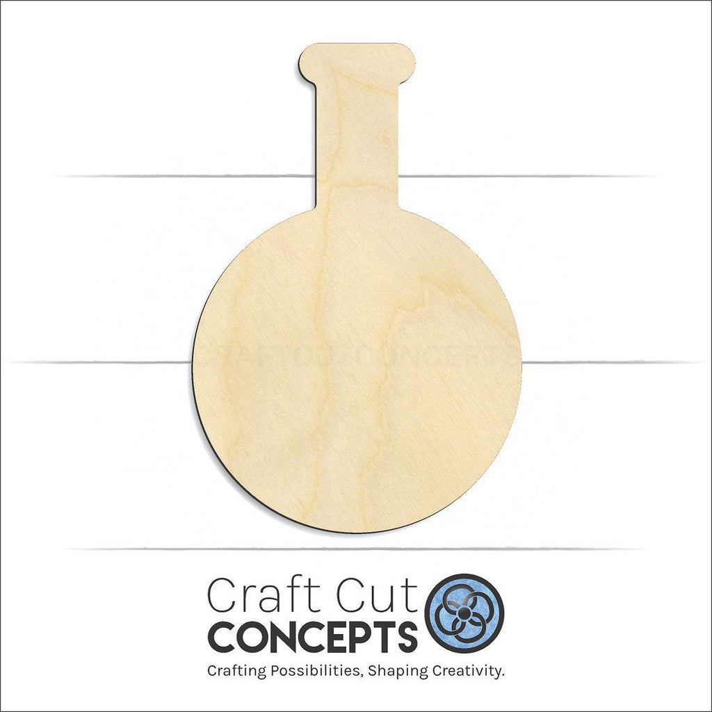 Craft Cut Concepts Logo under a wood Potion Beaker craft shape and blank