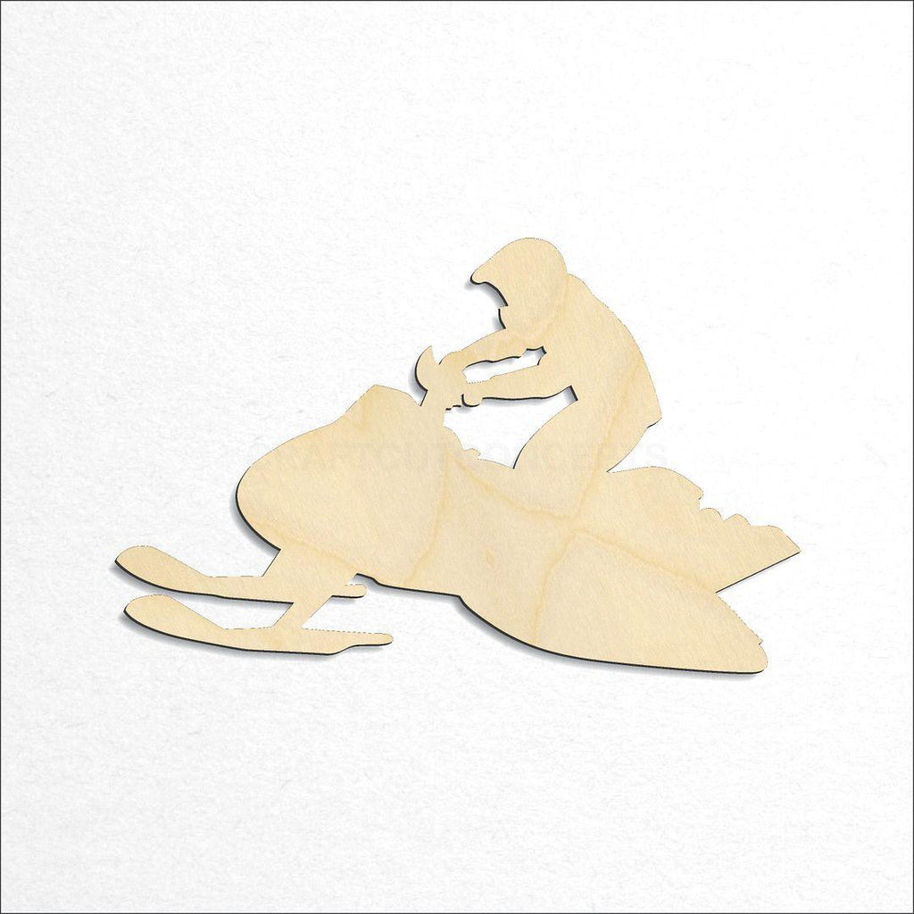 Wooden Snow Mobile Rider craft shape available in sizes of 4 inch and up