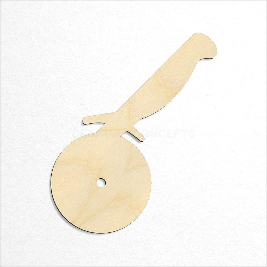 Wooden Pizza Cutter craft shape available in sizes of 2 inch and up