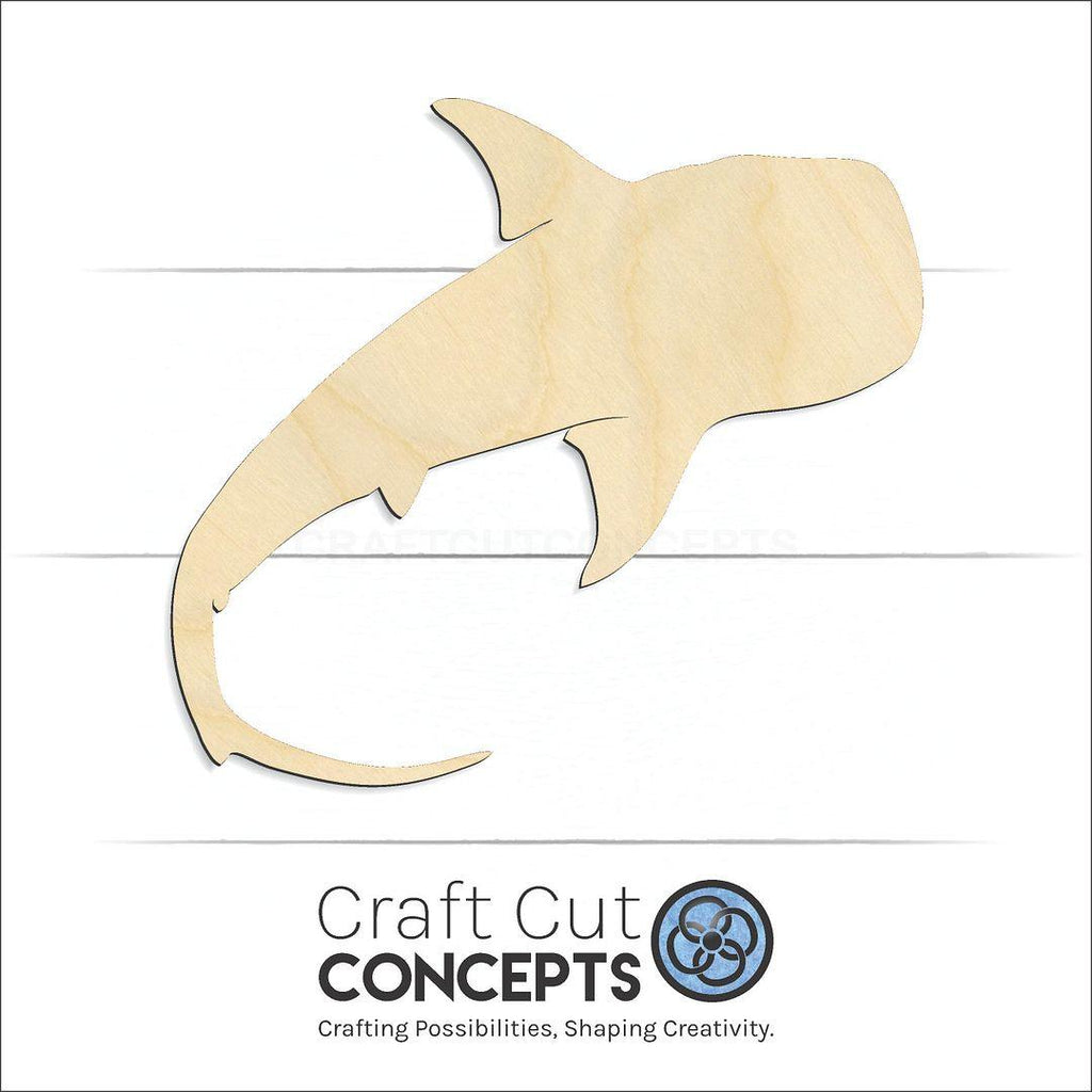 Craft Cut Concepts Logo under a wood Whale Shark craft shape and blank