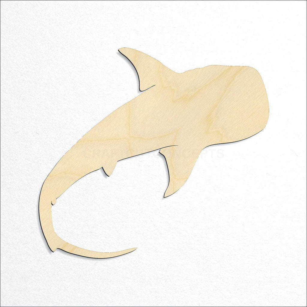 Wooden Whale Shark craft shape available in sizes of 2 inch and up