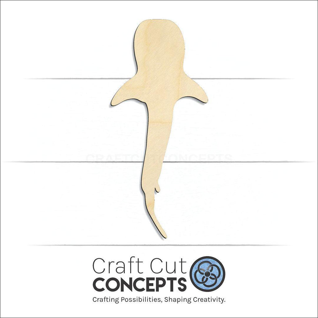 Craft Cut Concepts Logo under a wood Whale Shark craft shape and blank