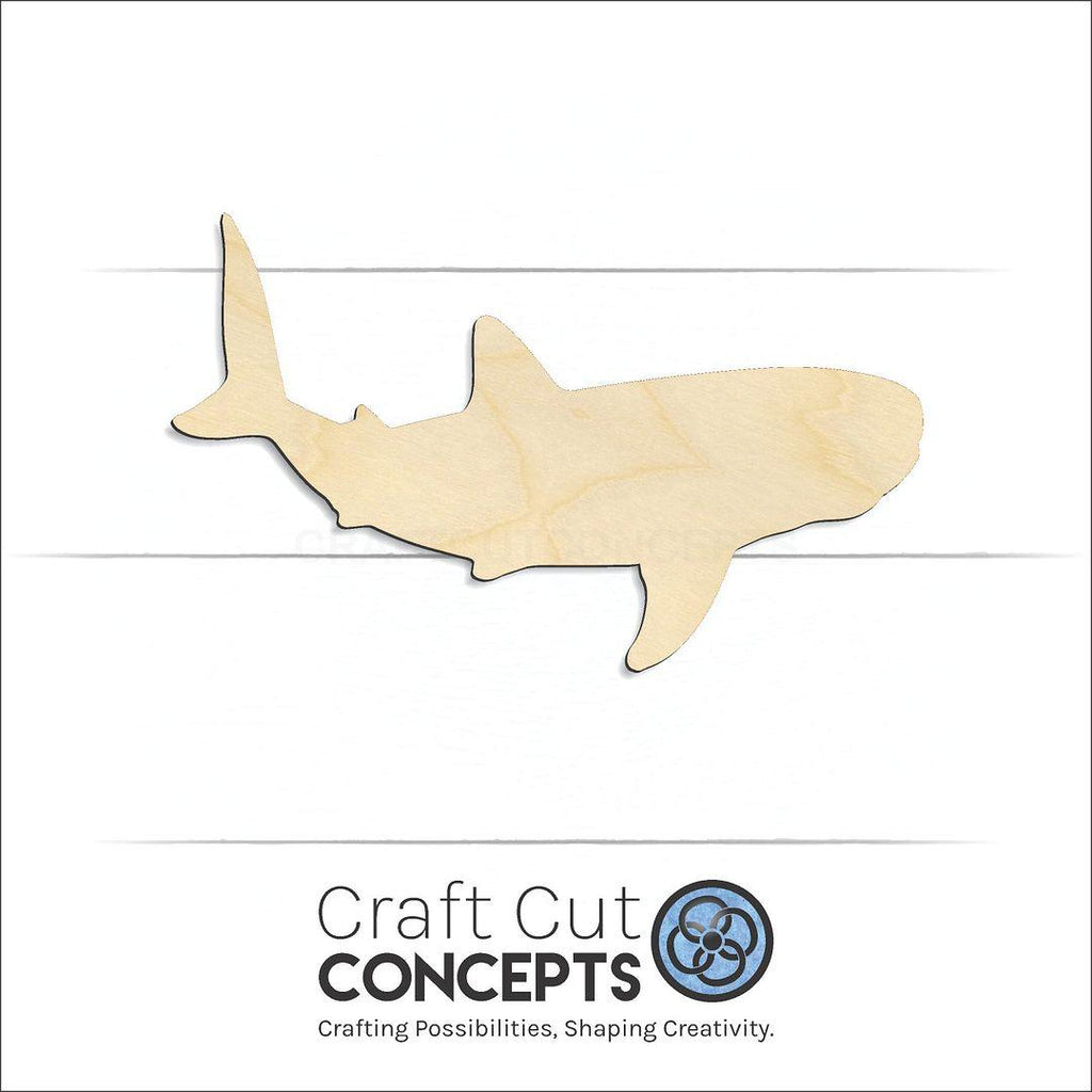 Craft Cut Concepts Logo under a wood Whale Shark craft shape and blank