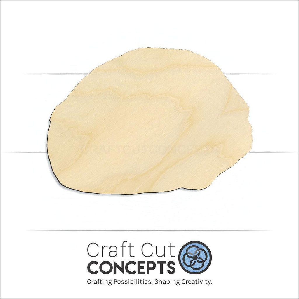 Craft Cut Concepts Logo under a wood Rock craft shape and blank