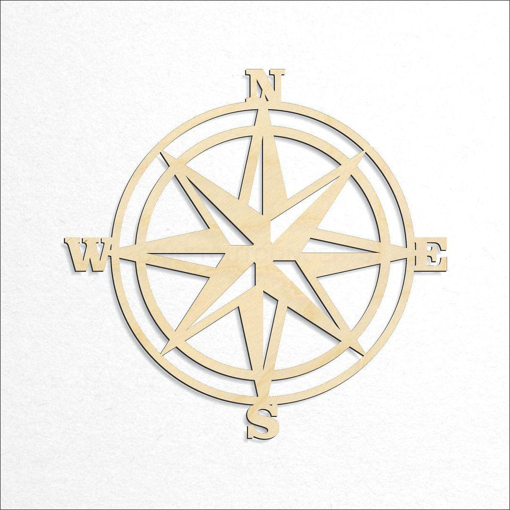 Wooden Compass Rose craft shape available in sizes of 4 inch and up