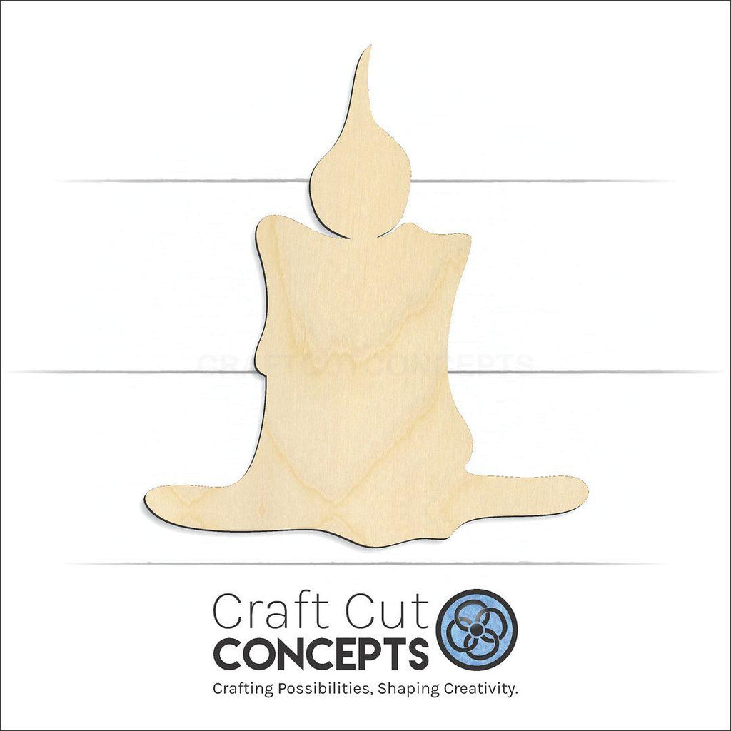 Craft Cut Concepts Logo under a wood Candels craft shape and blank