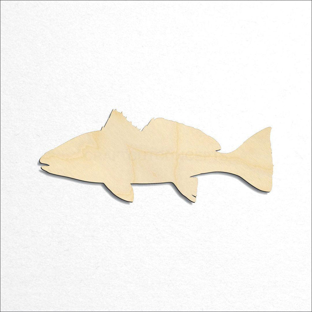 Wooden Red Drum Fish craft shape available in sizes of 2 inch and up