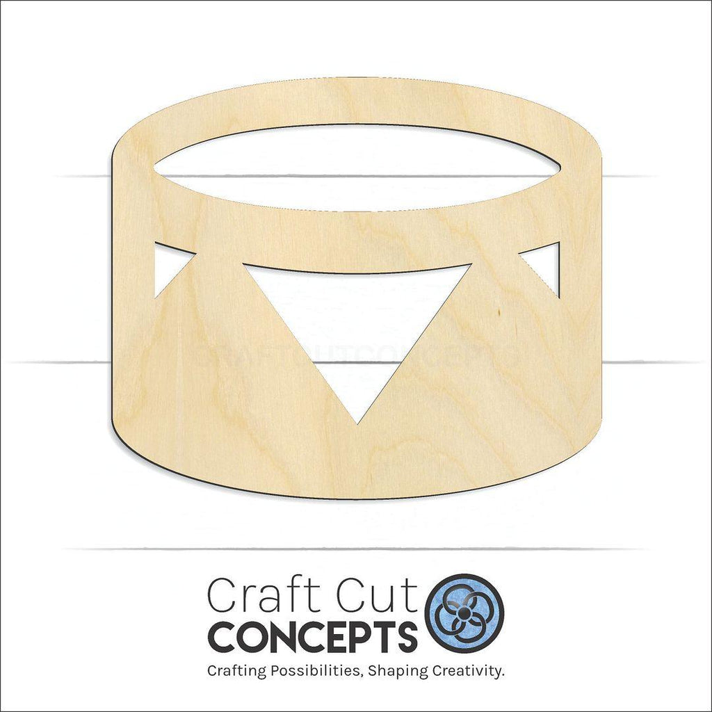 Craft Cut Concepts Logo under a wood Drum craft shape and blank