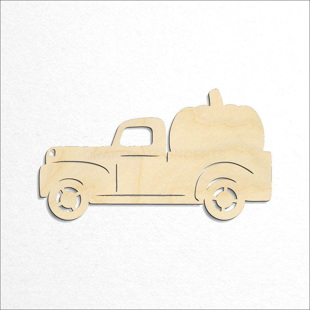 Wooden Pumpkin Truck craft shape available in sizes of 4 inch and up