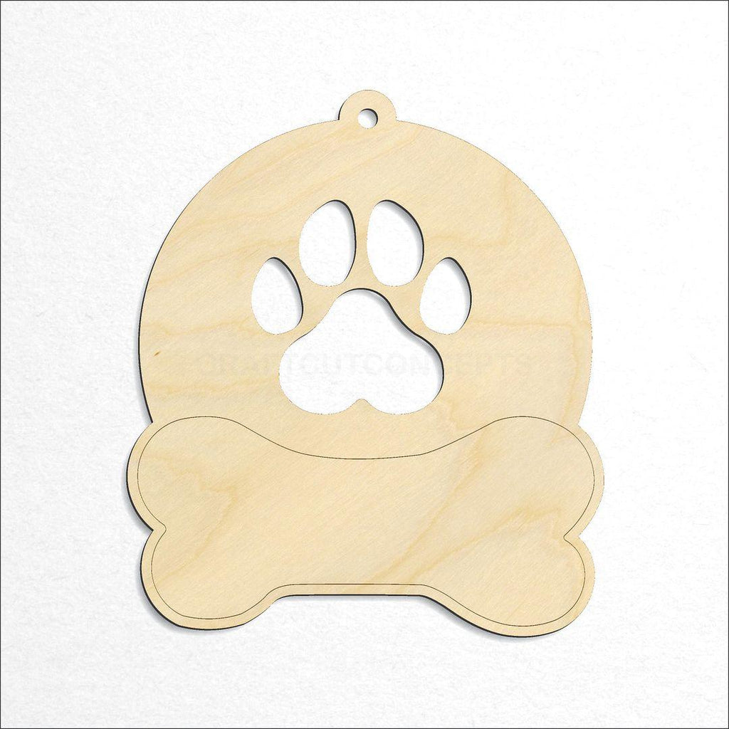 Wooden Paw Print Sign craft shape available in sizes of 3 inch and up