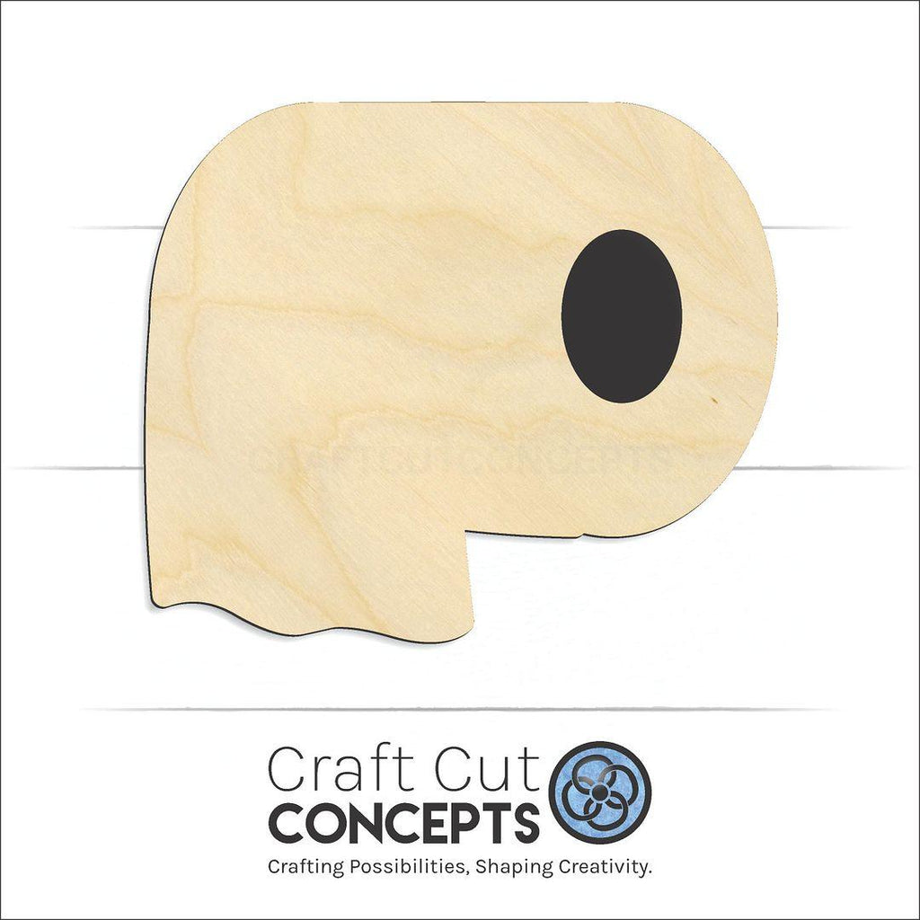 Craft Cut Concepts Logo under a wood Toilet Paper craft shape and blank