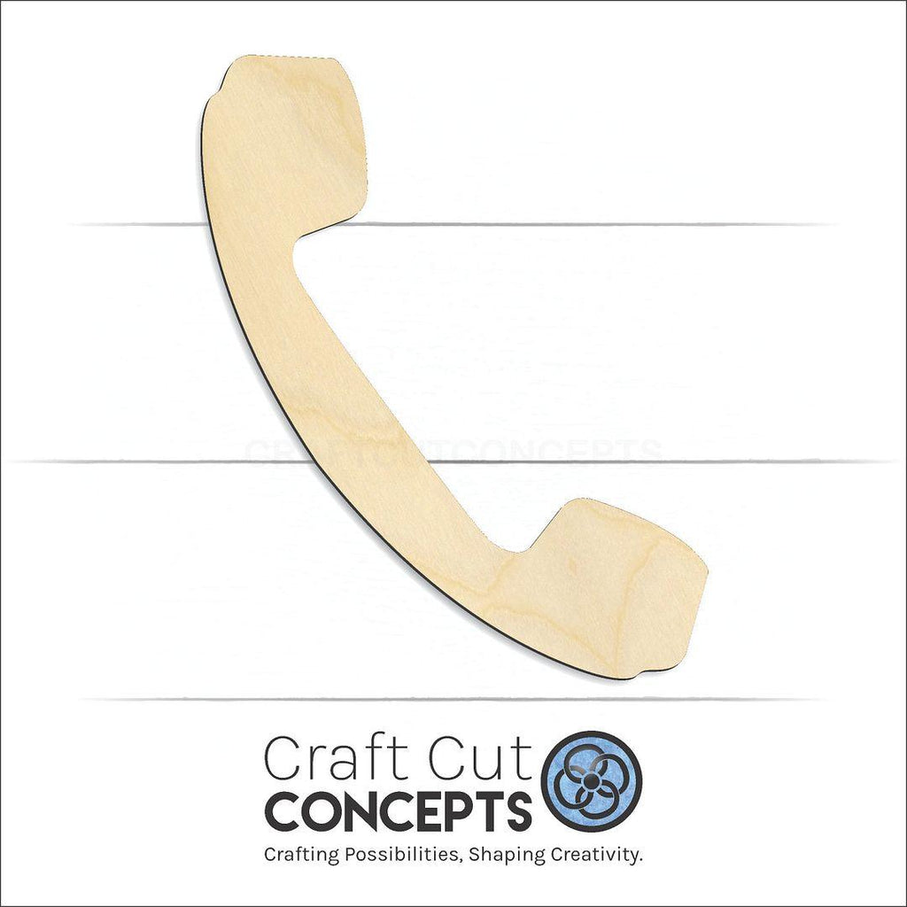 Craft Cut Concepts Logo under a wood Phone craft shape and blank