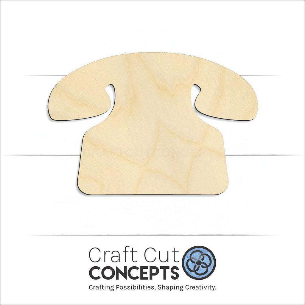 Craft Cut Concepts Logo under a wood Phone craft shape and blank