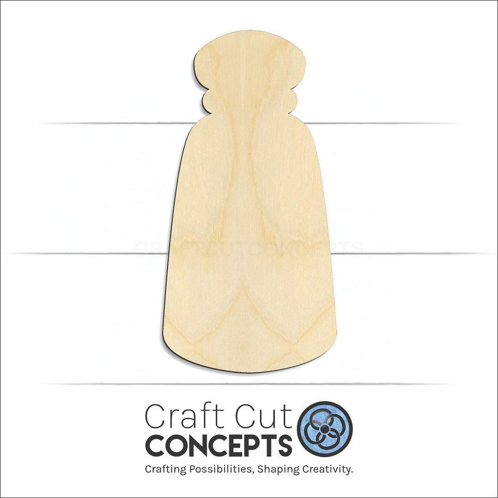 Craft Cut Concepts Logo under a wood Salt Pepper Shaker craft shape and blank