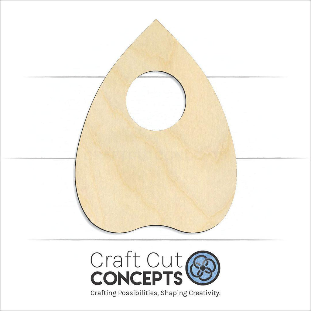 Craft Cut Concepts Logo under a wood Planchette craft shape and blank