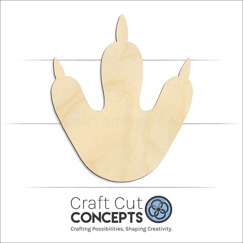 Craft Cut Concepts Logo under a wood Dinosaur Print craft shape and blank