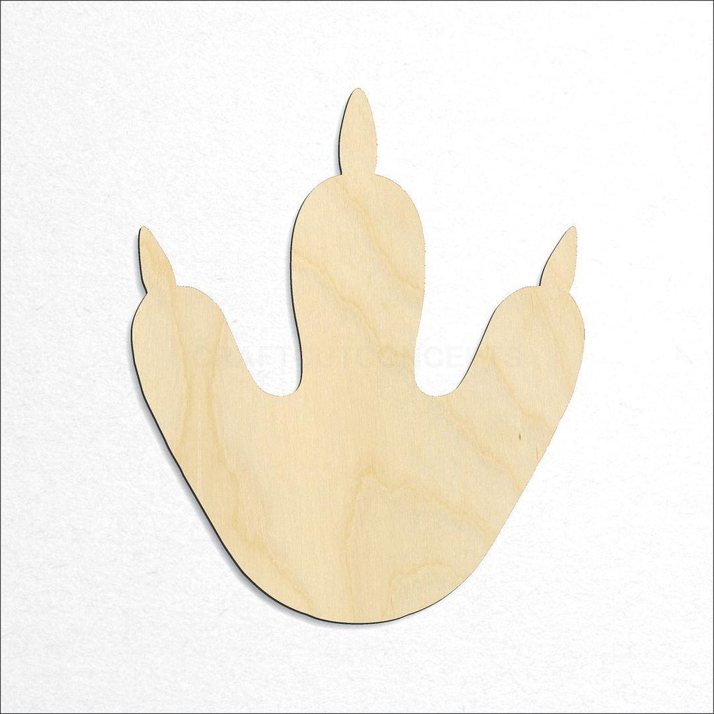 Wooden Dinosaur Print craft shape available in sizes of 1 inch and up