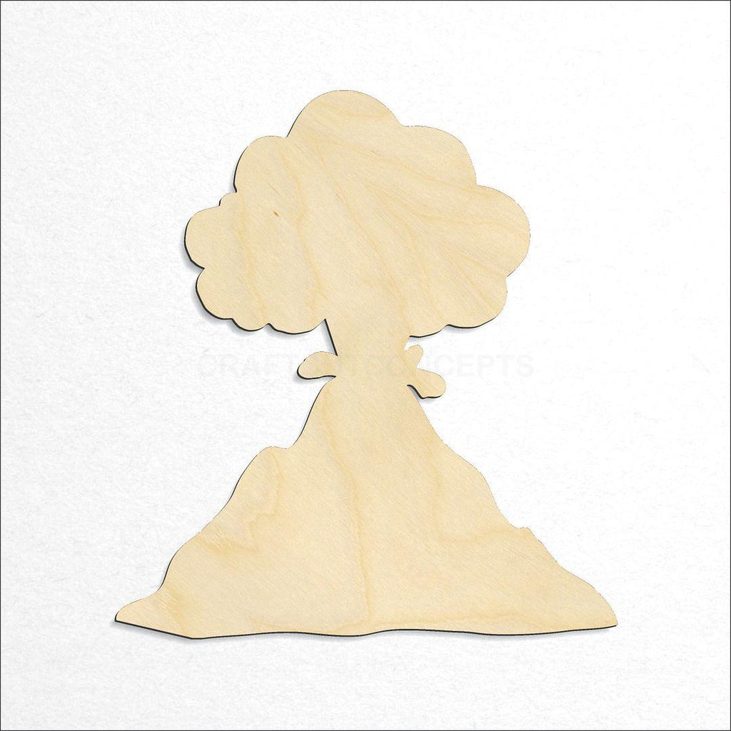 Wooden Volcano craft shape available in sizes of 2 inch and up